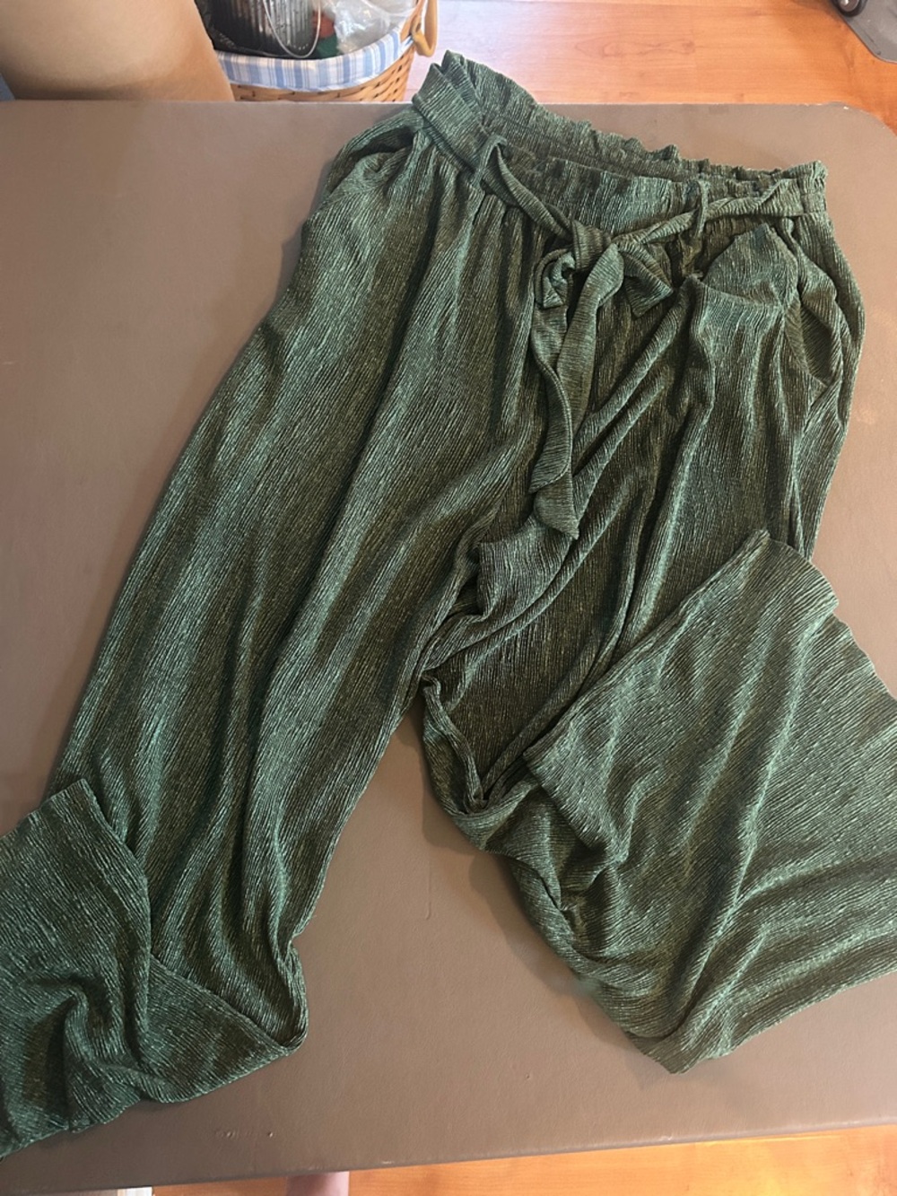 LuLaRoe Olive Green Wide Leg Dianne Drawstring Pants